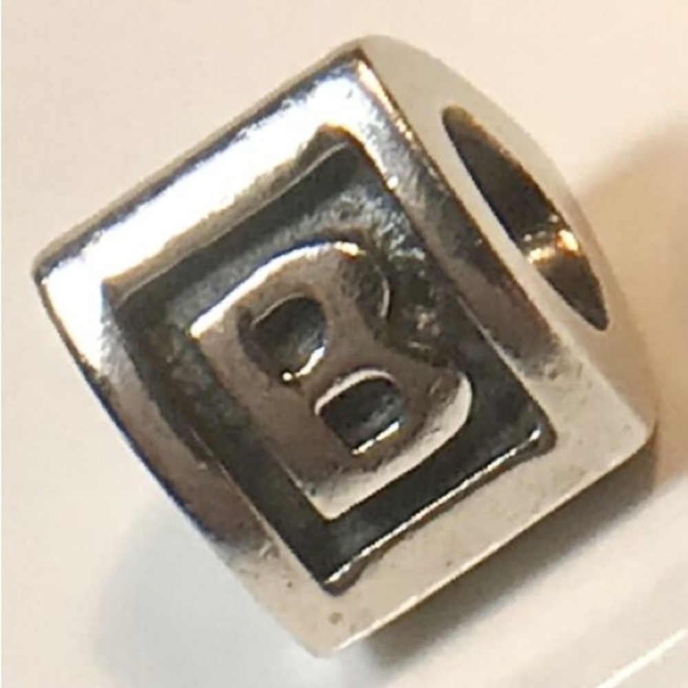 Pandora charm initial B.  925 silver